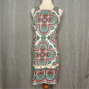 London Times paisley floral shift dress